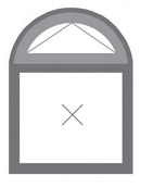 Конфигурация арочного окна с фрамужной створкой